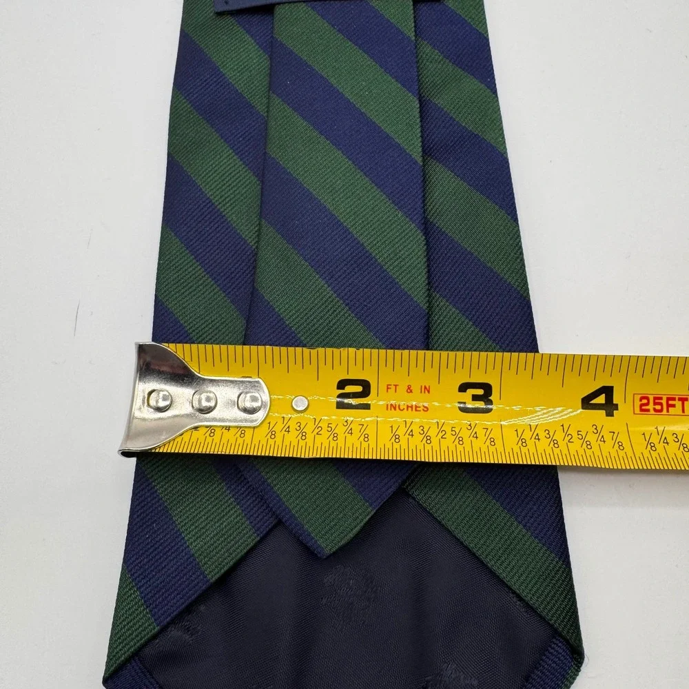 Brooks Brothers Makers Striped Silk Tie Navy Blue Green Classic‎ Formal Necktie